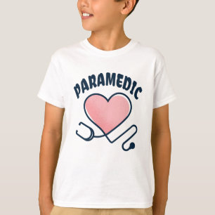 Paramedic Stethoscope with heart T-Shirt
