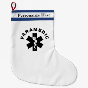 Paramedic Theme Large Christmas Stocking
