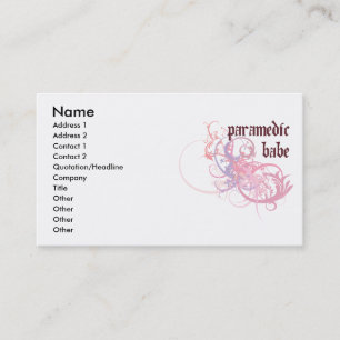 Paramedic Work Babe Business Card