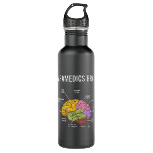Paramedics Brain Medical EMT EMS First Aider Medic 710 Ml Water Bottle