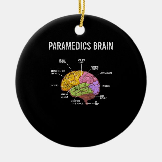 Paramedics Brain Medical EMT EMS First Aider Medic Ceramic Tree Decoration (Front)