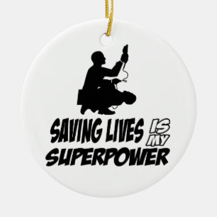 Paramedics designs ceramic tree decoration