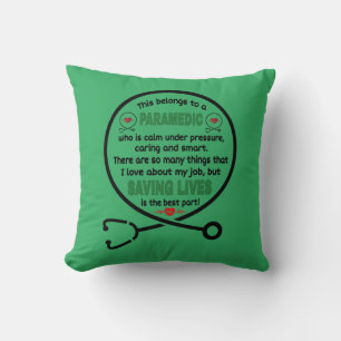 Paramedic's Gift. This Belongs To A Paramedic Cushion
