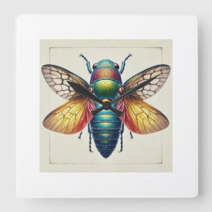 Paramelanauster 020824IREF216 - Watercolor Square Wall Clock