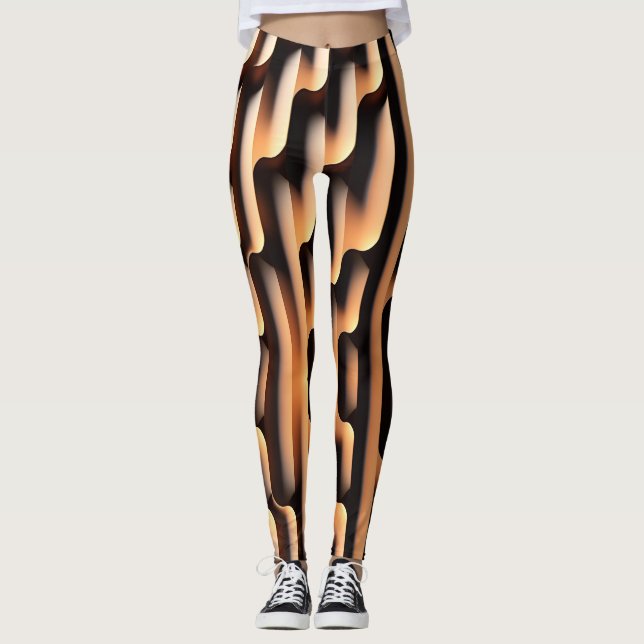 Parametric board 3D Modern Pattern Leggings (Front)