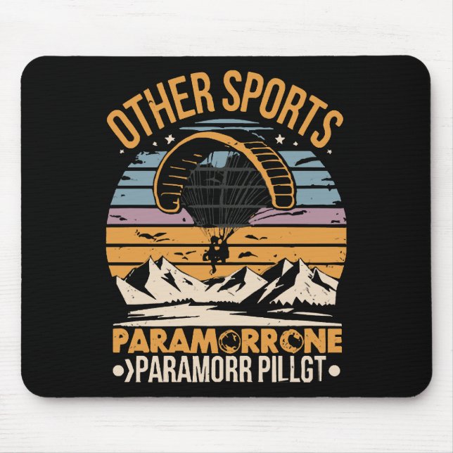 Paramotor Pilot Paramotoring Mouse Mat (Front)