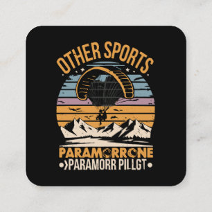 Paramotor Pilot Paramotoring Square Business Card