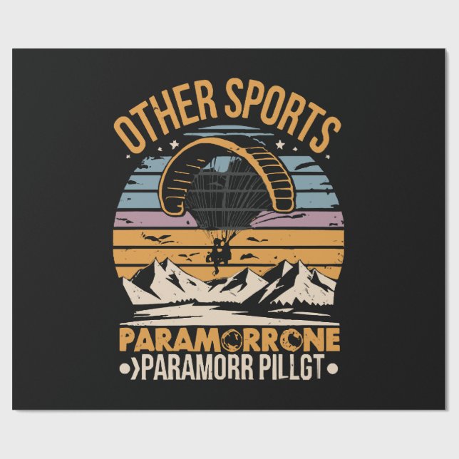 Paramotor Pilot Paramotoring Wrapping Paper (Flat)