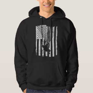 Paramotor Powered Paraglider USA American Flag Hoodie