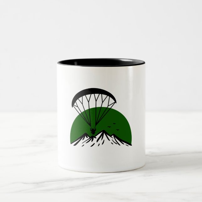 Paramotor Retro  Two-Tone Coffee Mug (Center)