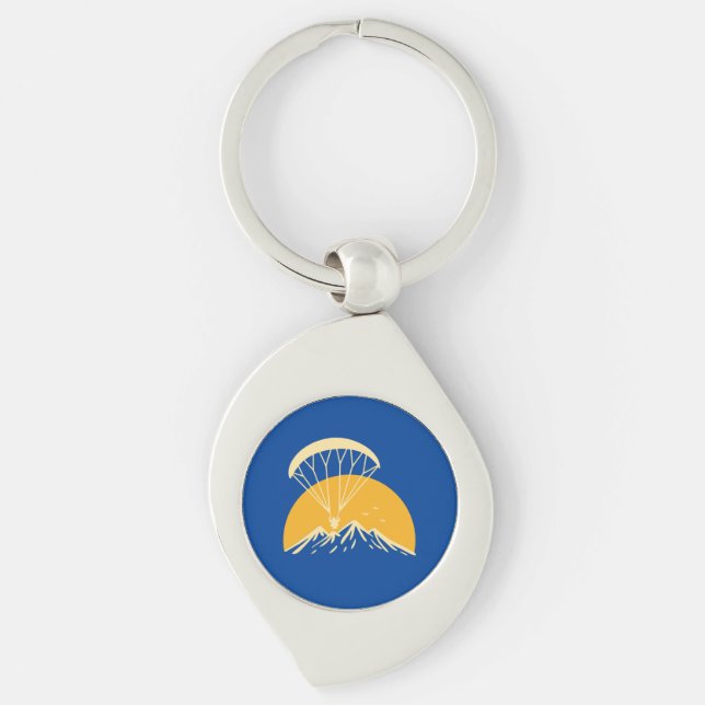 Paramotoring Retro Key Ring (Front)