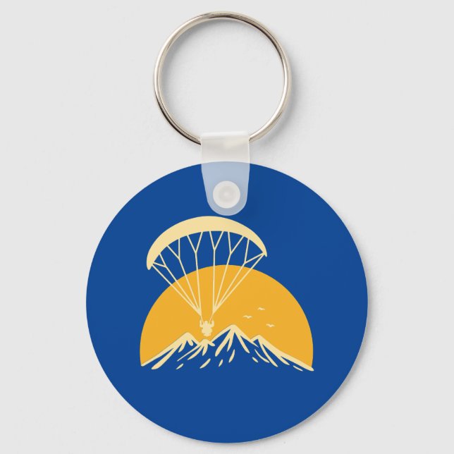 Paramotoring Retro Key Ring (Front)