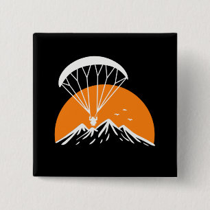 Paramotoring Retro Vintage 15 Cm Square Badge