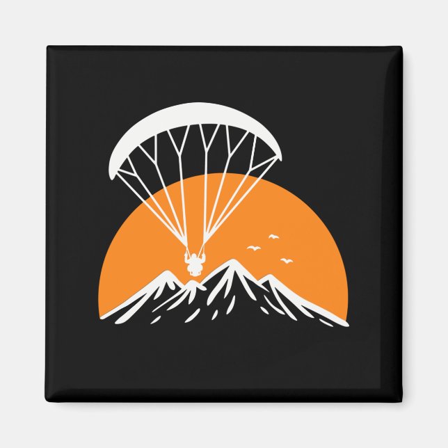Paramotoring Retro Vintage Magnet (Front)