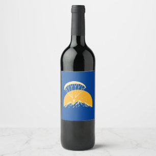 Paramotoring Retro Wine Label
