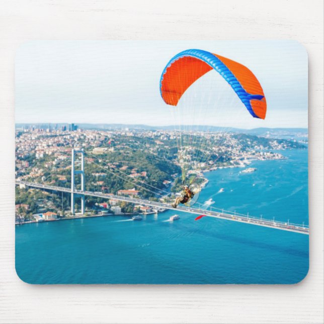 Paramotors Pilots Flying Over The Bosphorus Mouse Mat (Front)