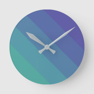 Paranoia Colour Palette Eye Catching Blue Sky Cyan Round Clock
