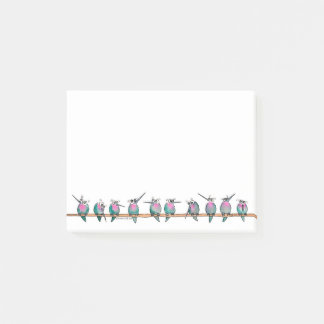 Paranoid Hummingbirds post-it notes