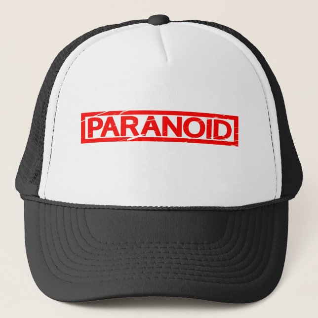 Paranoid Stamp Trucker Hat (Front)