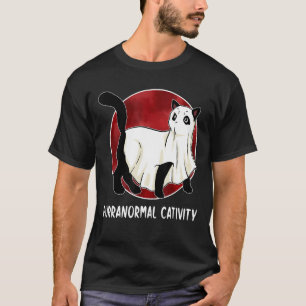 Paranormal Cativity Cat Lover Spooky Ghost Kitten T-Shirt