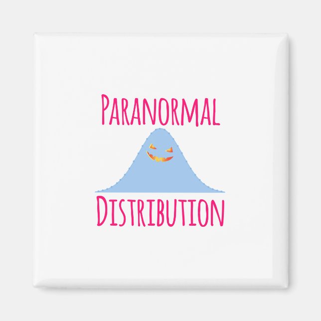 Paranormal Distribution Fun Halloween Normal Ghost Magnet (Front)