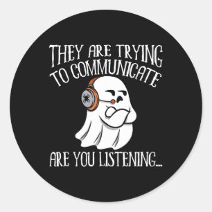 Paranormal Evp Hunting Ghost Hunter Adventures 2 Classic Round Sticker