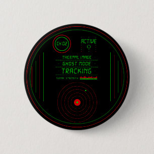 Paranormal Ghost Tracker Radar Scanner Display Art 6 Cm Round Badge