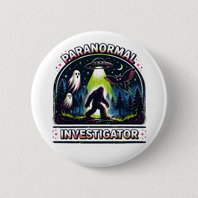 Paranormal Investigator 6 Cm Round Badge (Front)
