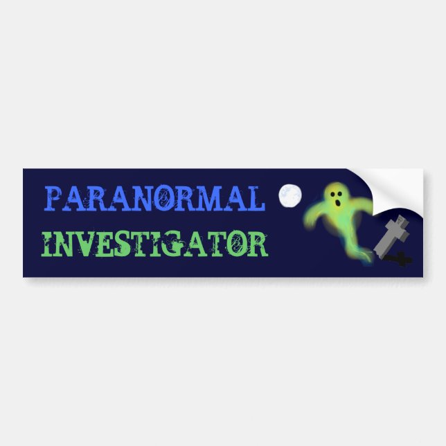 PARANORMAL INVESTIGATOR BUMPER STICKER (Front)