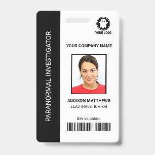 Paranormal Investigator Company Employee Photo ID Badge