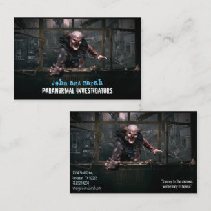 Paranormal Investigator Creepy Monster Clown Business Card