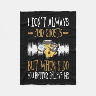 Paranormal Investigator Design For Ghost Hunting Fleece Blanket