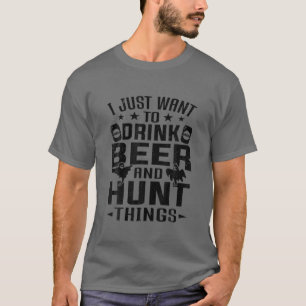 Paranormal Investigator Drink Beer Hunt Things Gho T-Shirt