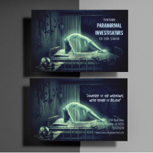Paranormal Investigator Eerie Ghost Business Card