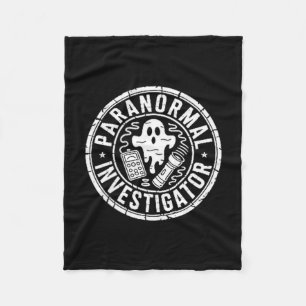 Paranormal investigator ghost hunter fleece blanket