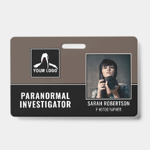 Paranormal Investigator Ghost Hunter Photo ID  Badge