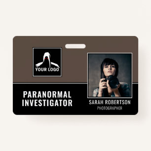 Paranormal Investigator Ghost Hunter Photo ID  ID Badge