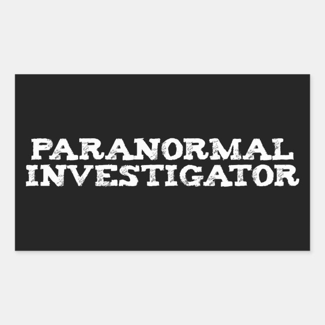 Paranormal Investigator Ghost Hunting Rectangular Sticker (Front)