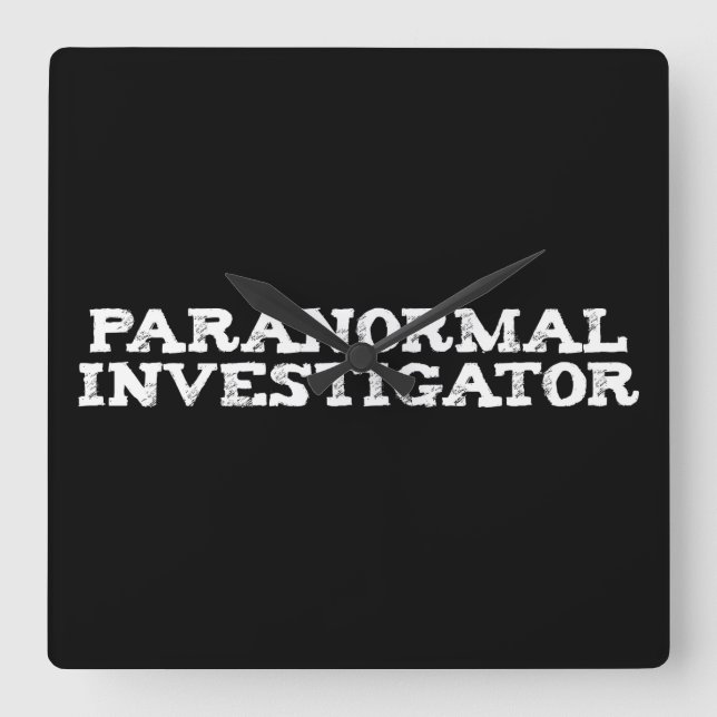Paranormal Investigator Ghost Hunting Square Wall Clock (Front)