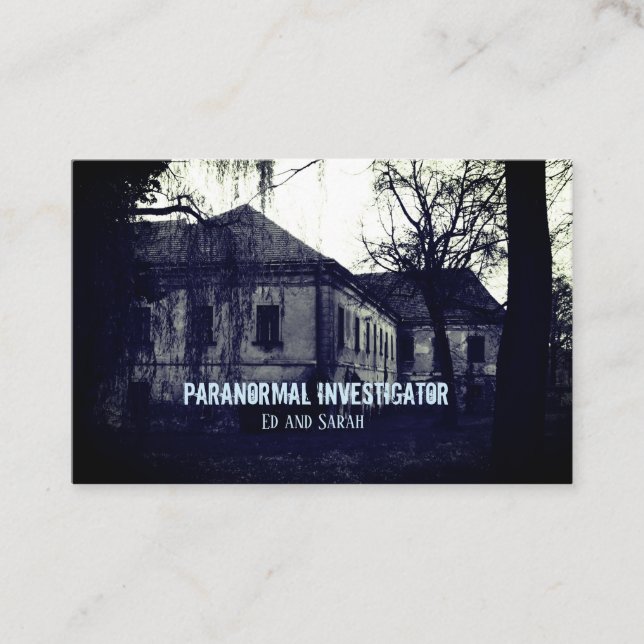 Paranormal Investigator Haunted 2 Business Card (Front)