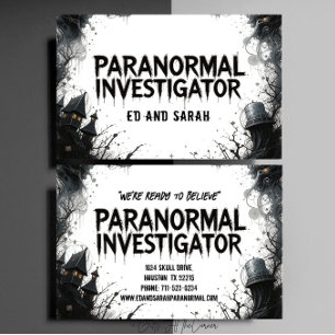 Paranormal Investigator Haunted  Business Card