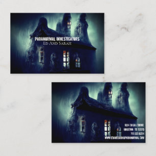 Paranormal Investigator Haunted Cabin Business Card