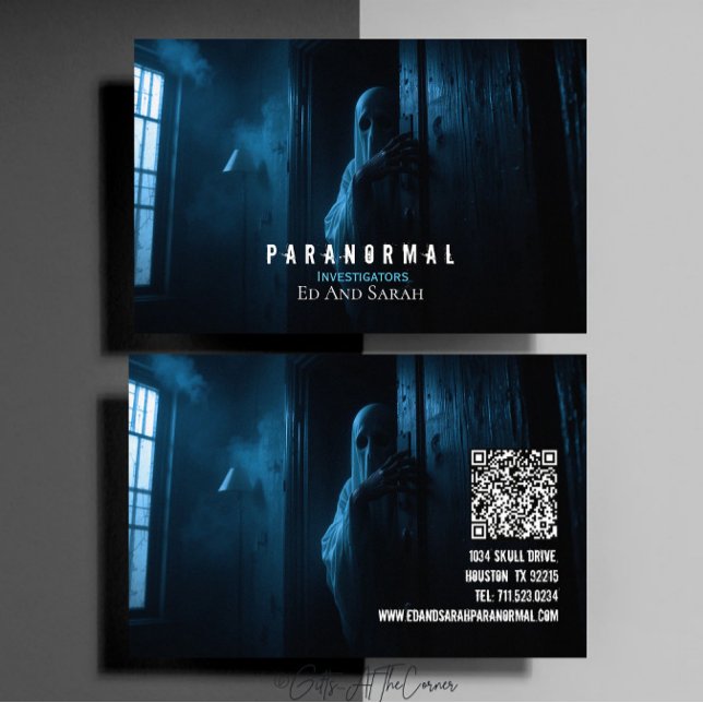 Paranormal Investigator Haunted Ghost Business Card (Creator Uploaded)