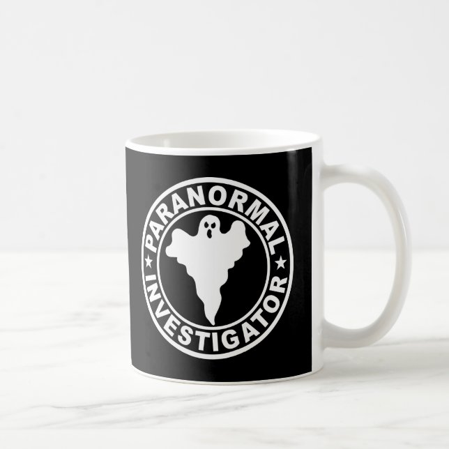 Paranormal Investigator Logo Ghost Hunter Coffee Mug (Right)