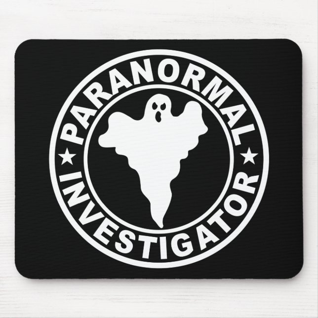 Paranormal Investigator Logo Ghost Hunting Mouse Mat (Front)