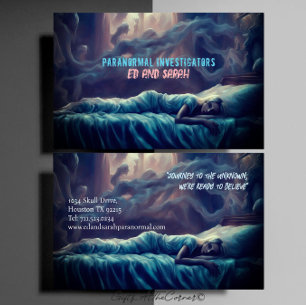 Paranormal Investigator Nightmare Business Card