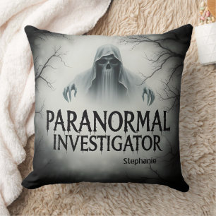 Paranormal Investigator Reaper Haunted Cushion