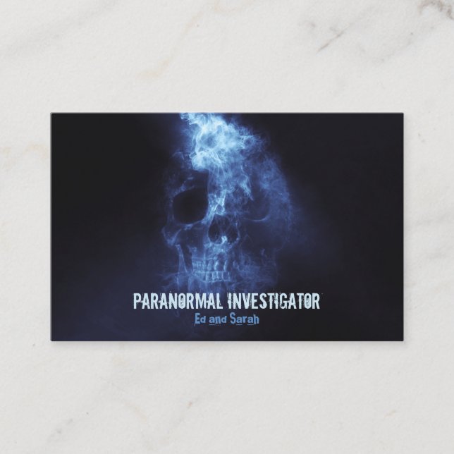 Paranormal Investigator The Skull Business Card (Front)