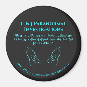 Paranormal Investigator with ghost logo Magnet