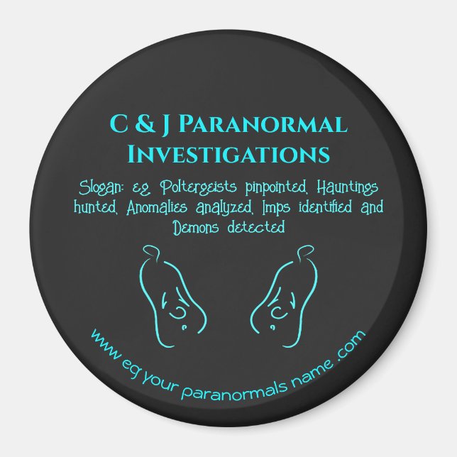 Paranormal Investigator with ghost logo Magnet (Front)